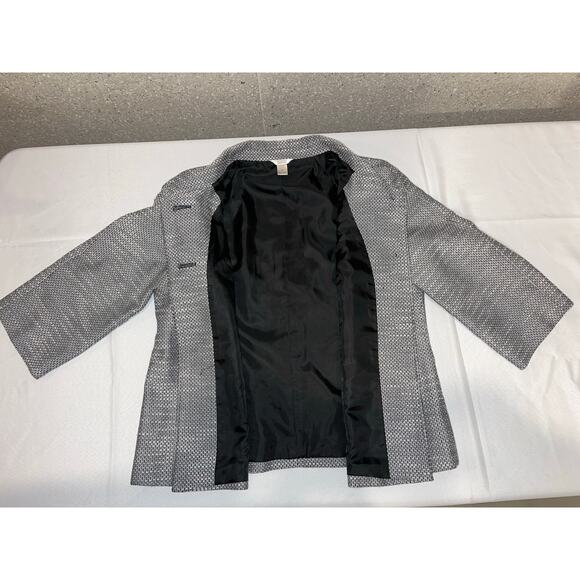 Christopher & Banks Women's Size XL Black & White Tweed Jacket/Blazer - Picture 7 of 8
